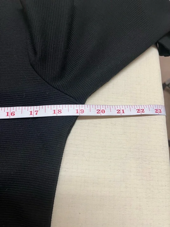 BB Dakota L black 3/4 sleeve thick rib midi dress - Picture 4 of 11